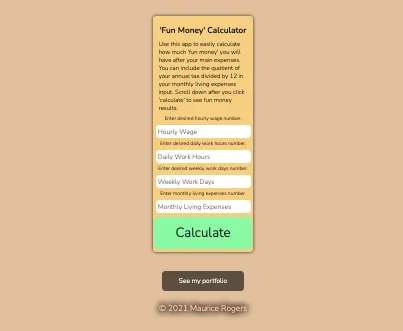My Fun Money Calculator