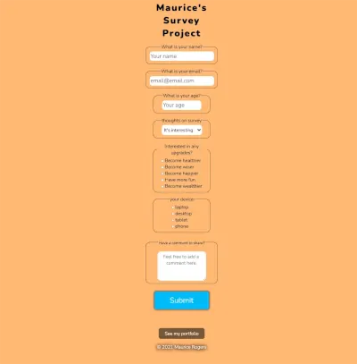 my survey form